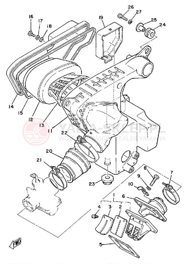 Schemat "Wtrysk paliwa" do Yamaha MX175H