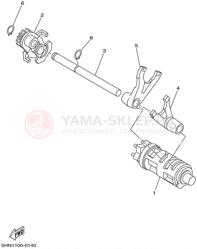 Schemat "Wodziki, automat" do Yamaha TTR90 TTR90P