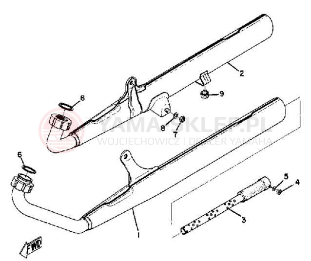 Schemat "tłumik" do Yamaha HS1B