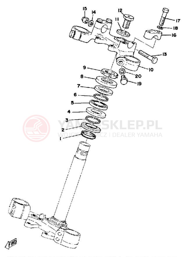 Schemat "Półki zawieszenia" do Yamaha DT100C