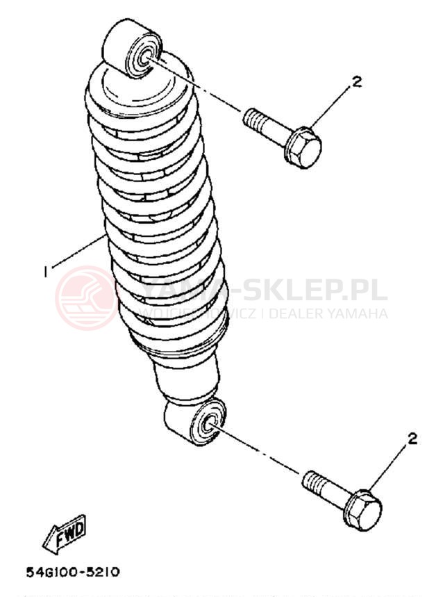 Schemat "zawieszenie tył" do Yamaha BIG WHEEL ELEC START BW200ES