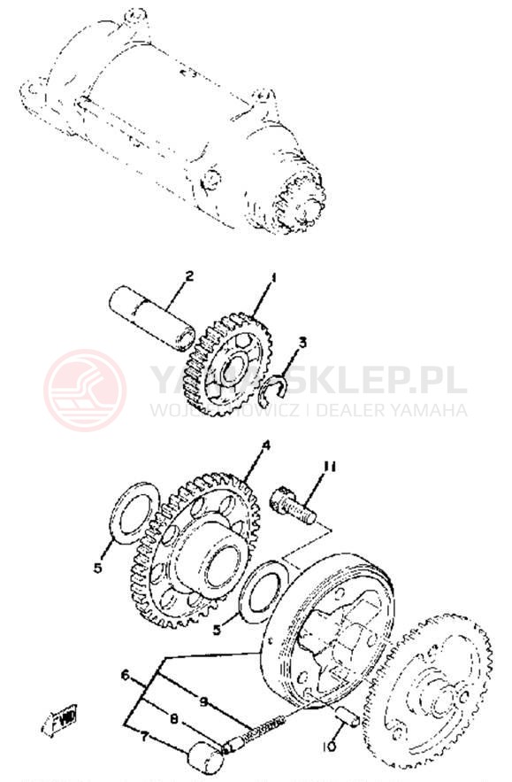 Schemat "rozrusznik" do Yamaha XS750SF