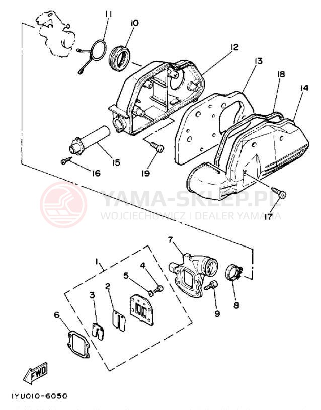 Schemat "Filtr powietrza" do Yamaha SH50EMT/SH50T