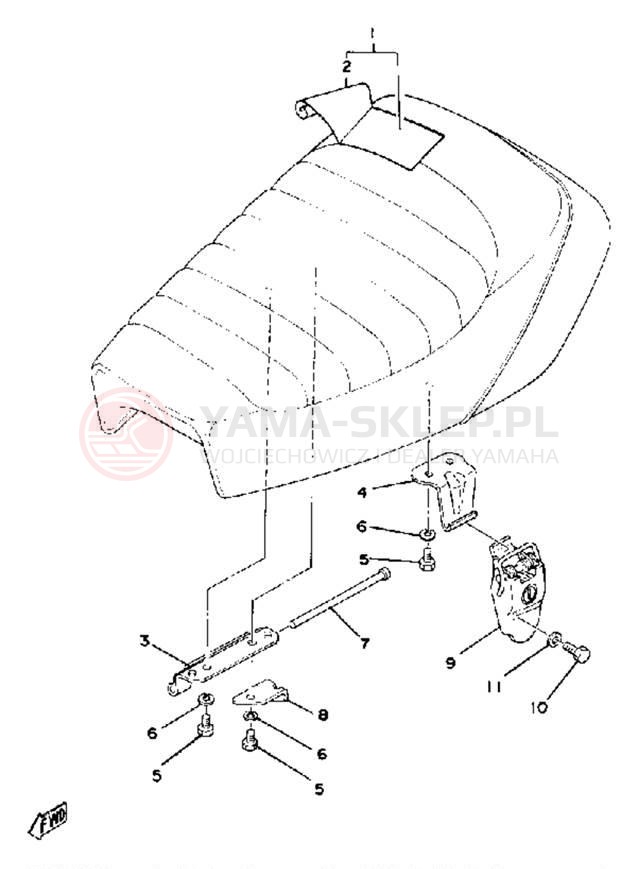 Schemat "siedzenie" do Yamaha MX80G