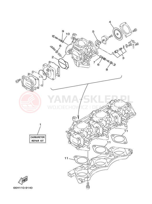 Schemat "Zestaw naprawczy" do Yamaha AR210 LST1200DD
