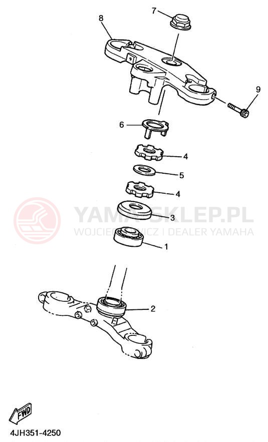 Schemat "Półki zawieszenia" do Yamaha YZF600RHC/YZF600RH