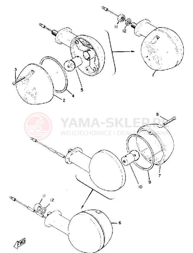 Schemat "kierunkowskazy" do Yamaha YG5S