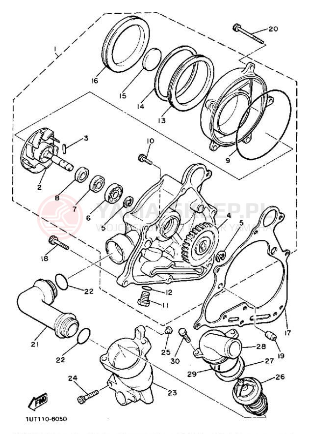 Schemat "Pompa wody" do Yamaha V-MAX 1200 VMX12U/VMX12UC