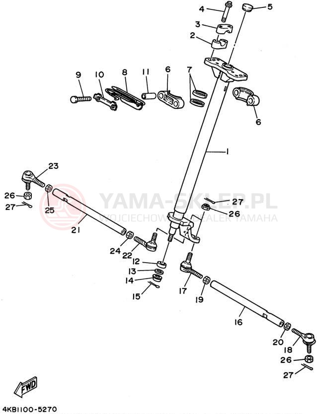 Schemat "Półki zawieszenia" do Yamaha YFM35FXG_M