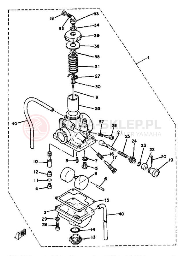 Schemat "Gaźnik" do Yamaha YZ60K