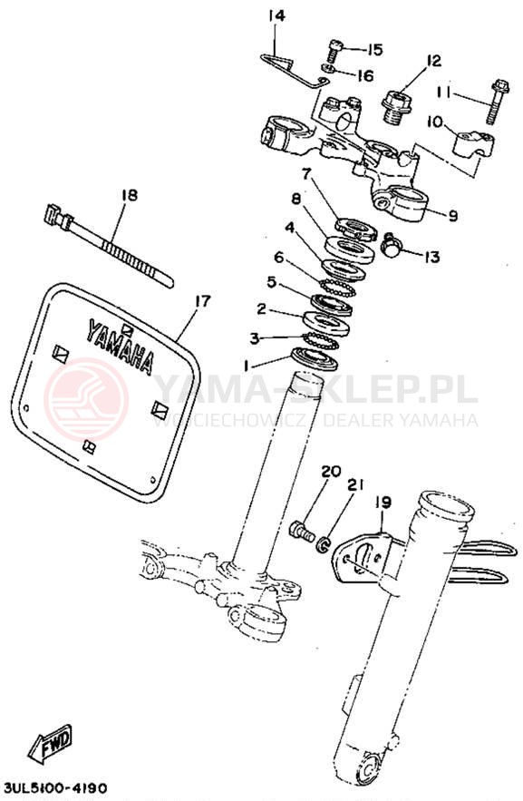Schemat "Półki zawieszenia" do Yamaha RT100G