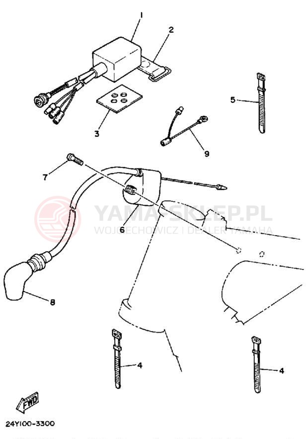 Schemat "układ elektryczny" do Yamaha YZ250K