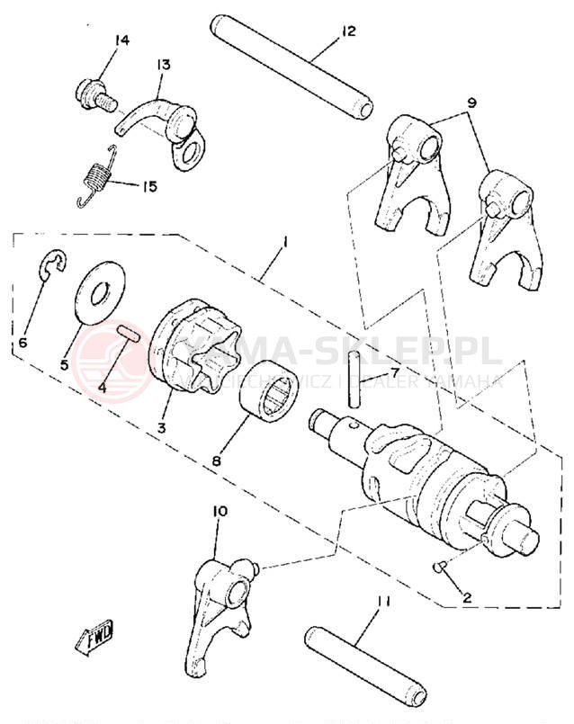 Schemat "Wodziki, automat" do Yamaha MX175G