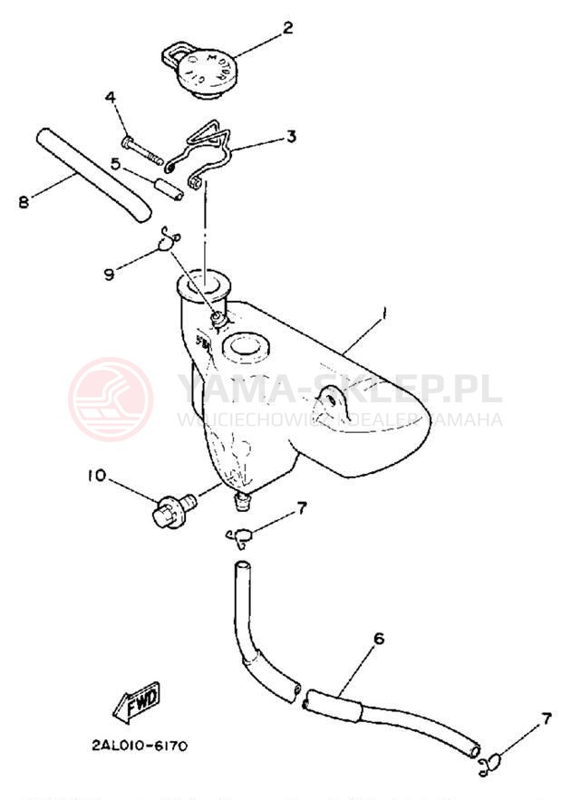 Schemat "Miska olejowa" do Yamaha YSR50A