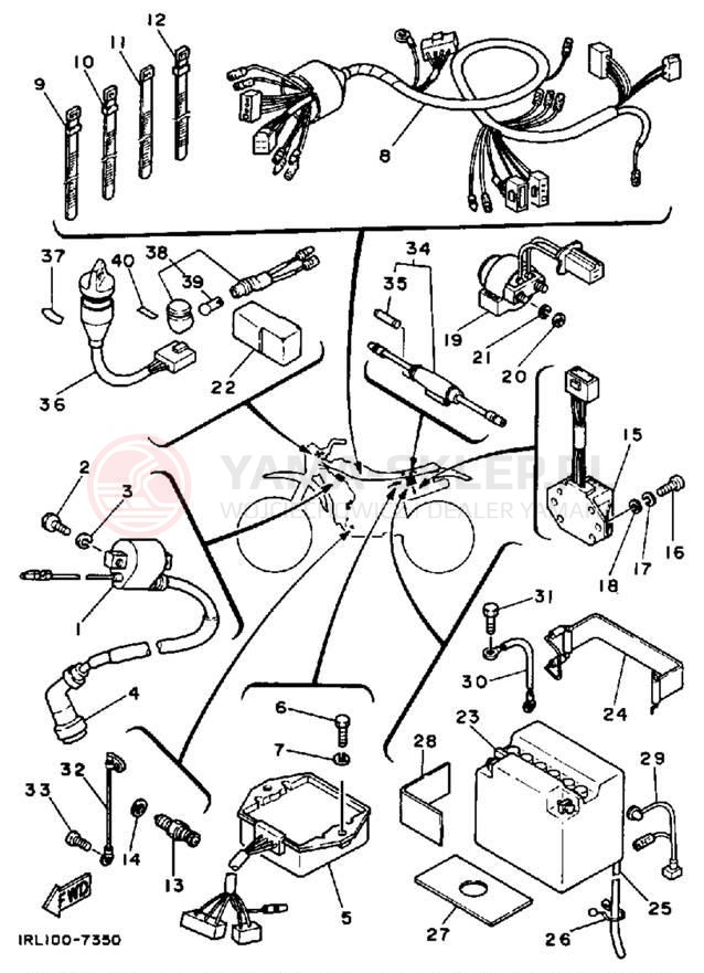 Schemat "układ elektryczny" do Yamaha BIG WHEEL ELEC START BW200EU