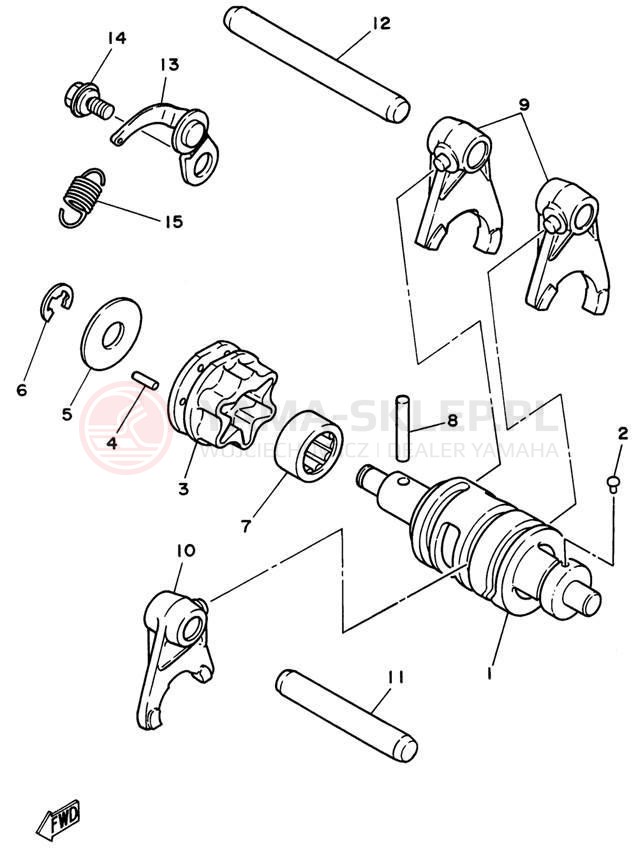 Schemat "Wodziki, automat" do Yamaha RT180H