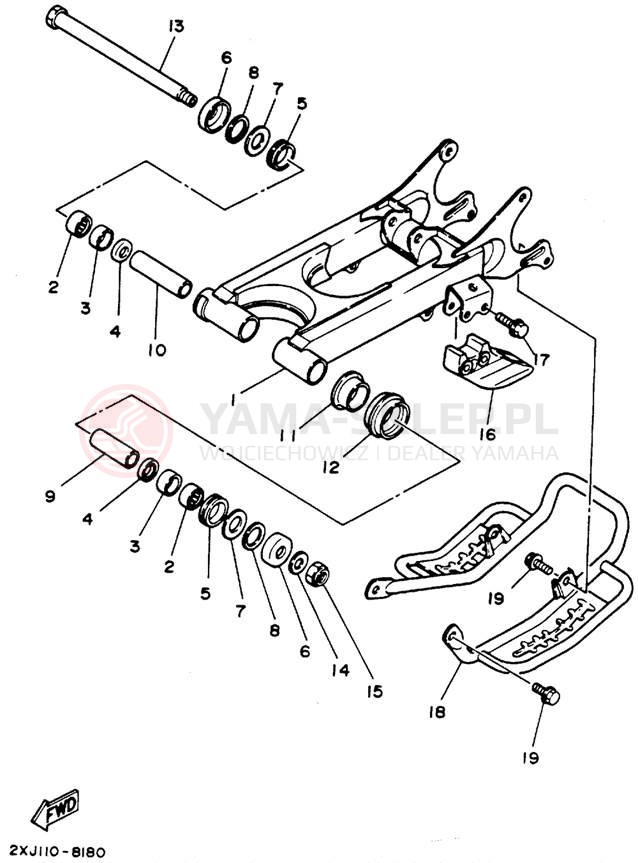 Schemat "wahacz" do Yamaha BLASTER YFS200F