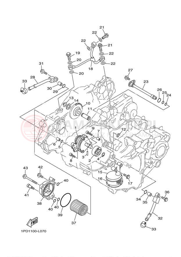 Schemat "Pompa olejowa" do Yamaha YFZ450 YFZ45DB/YFZ45DW