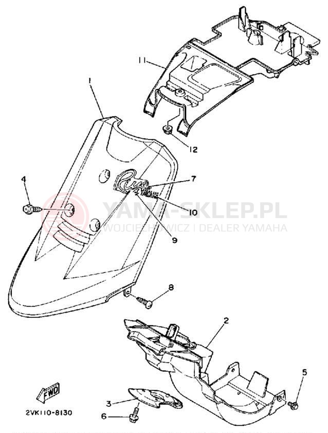Schemat "błotnik" do Yamaha CG50EU