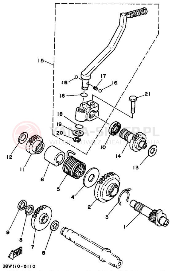 Schemat "rozrusznik" do Yamaha YTZ250S