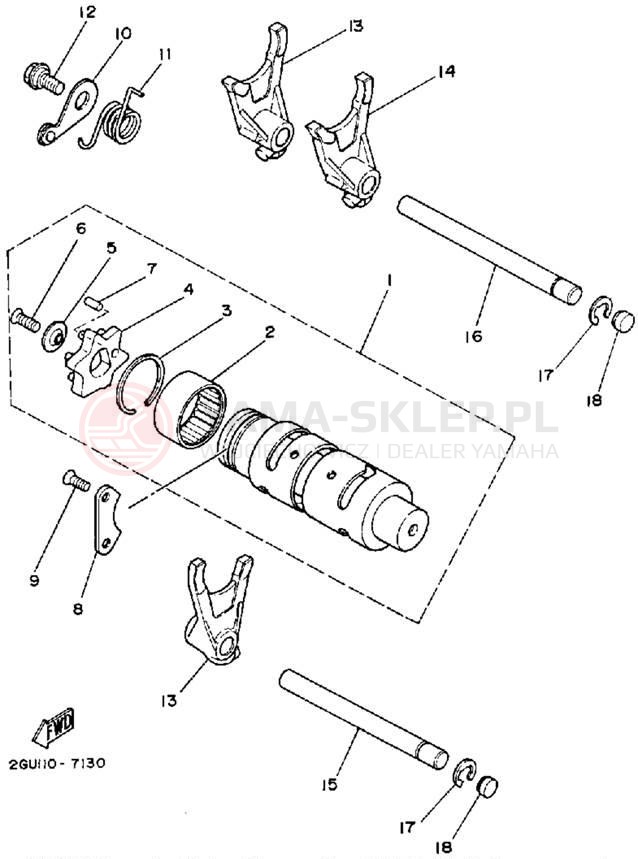 Schemat "Wodziki, automat" do Yamaha BANSHEE YFZ350A