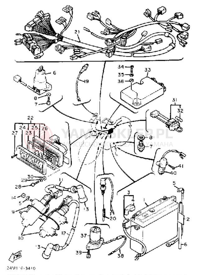 Schemat "układ elektryczny" do Yamaha XV920K