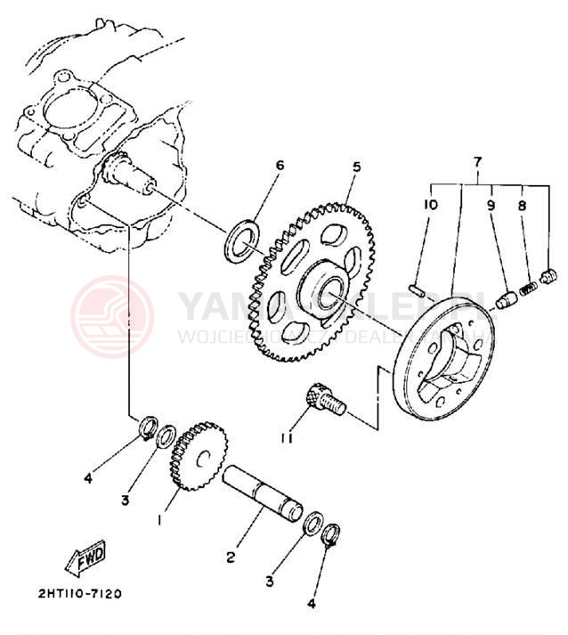 Schemat "rozrusznik" do Yamaha MOTO-4 YFM250W