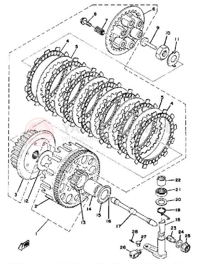Schemat "sprzęgło" do Yamaha YZ250C