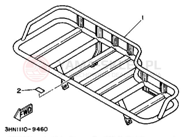 Schemat "Stelaż " do Yamaha BIG BEAR 4WD YFM350FWW