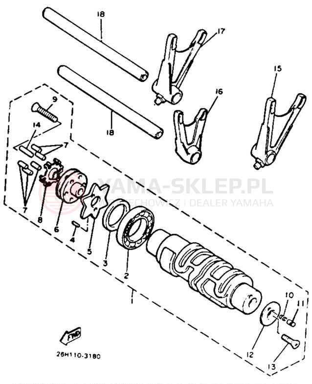 Schemat "Wodziki, automat" do Yamaha XVZ12L/XVZ12KC2