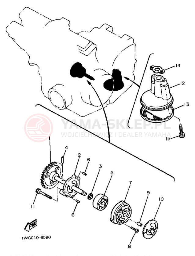 Schemat "Pompa olejowa" do Yamaha FZR400SWC