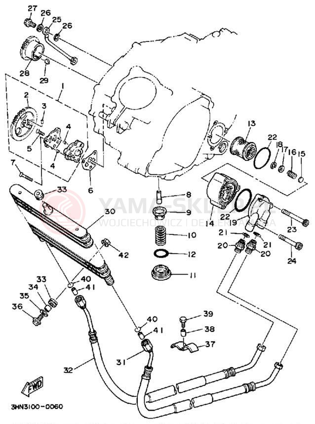 Schemat "Pompa olejowa" do Yamaha BIG BEAR 4WD YFM350FWA