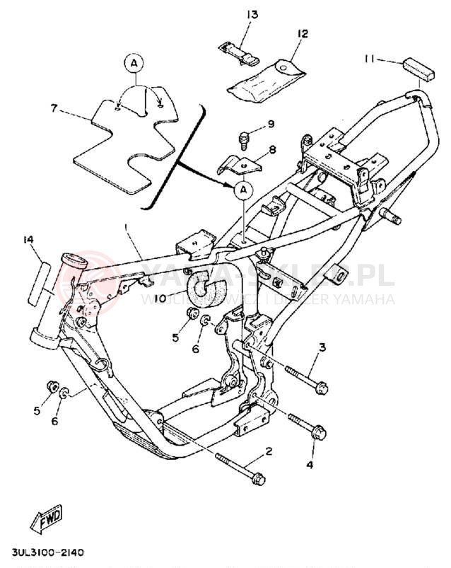 Schemat "rama" do Yamaha RT100E