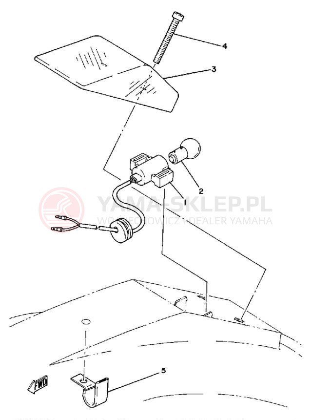 Schemat "lampa tył" do Yamaha IT125H