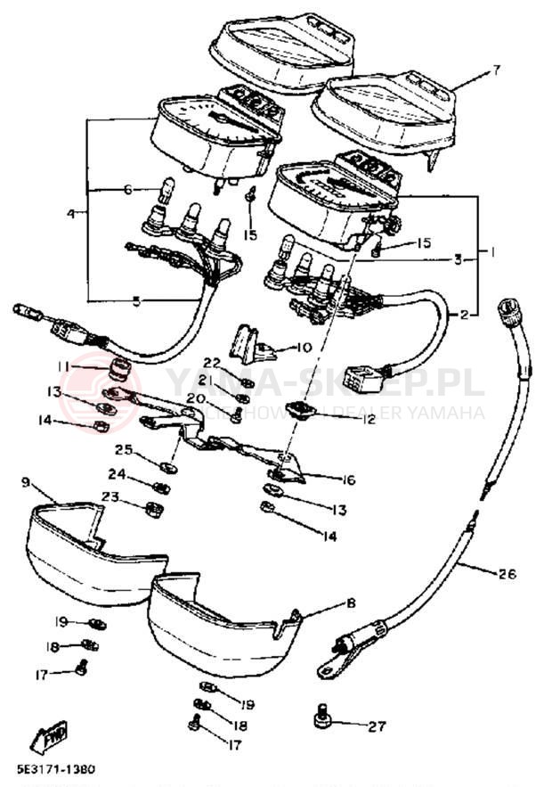 Schemat "Przędkościomierz" do Yamaha VIRAGO 750 XV750K