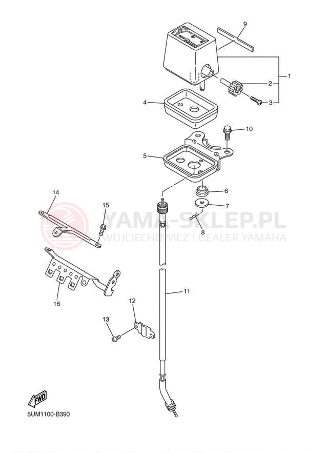 Schemat "licznik" do Yamaha WR250F WR250FR