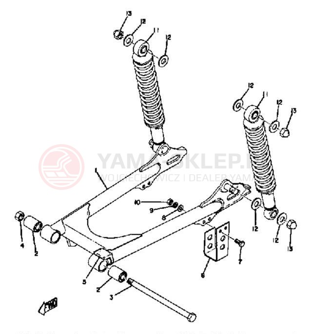 Schemat "wahacz" do Yamaha YZ80C
