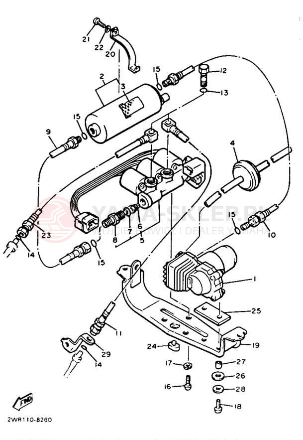 Schemat "Jednostka poziomująca" do Yamaha VENTURE ROYAL XVZ13DUC/XVZ13DU