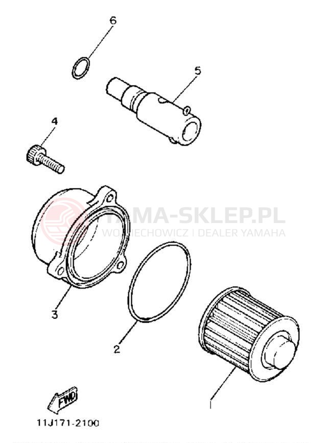 Schemat "Filtr oleju" do Yamaha XZ550RJ