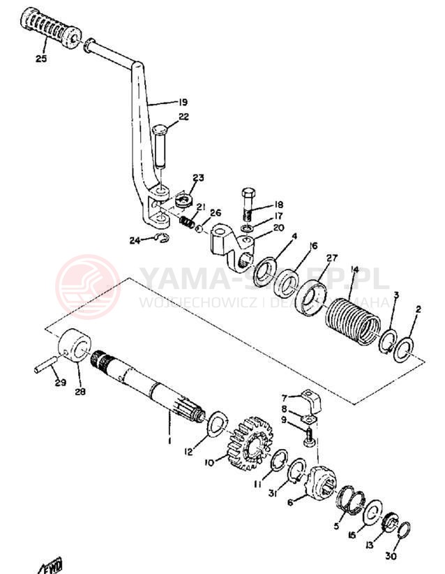Schemat "rozrusznik" do Yamaha TR2 TR2B TR2