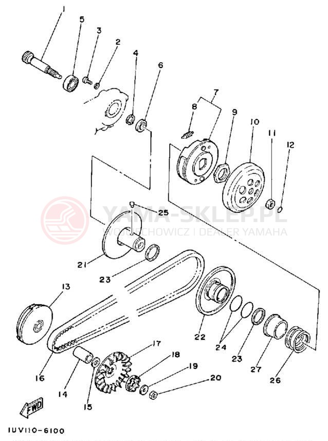 Schemat "sprzęgło" do Yamaha CE50ES