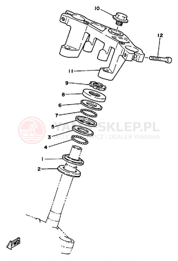 Schemat "Półki zawieszenia" do Yamaha SRX250TC/SRX250T