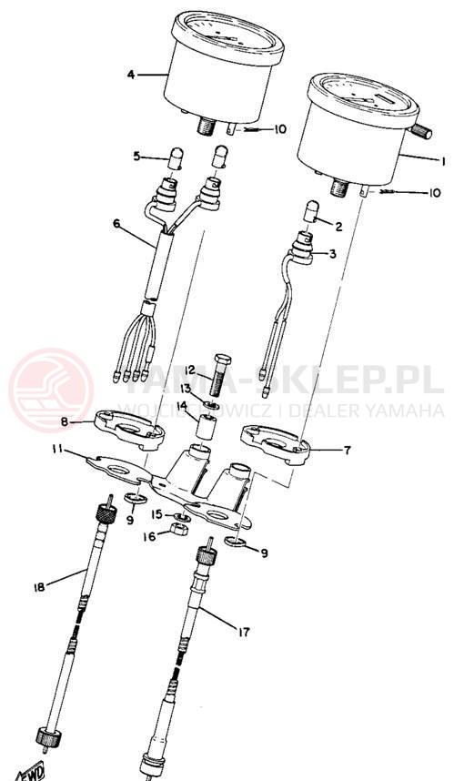 Schemat "Przędkościomierz" do Yamaha DT1E/DT1MX