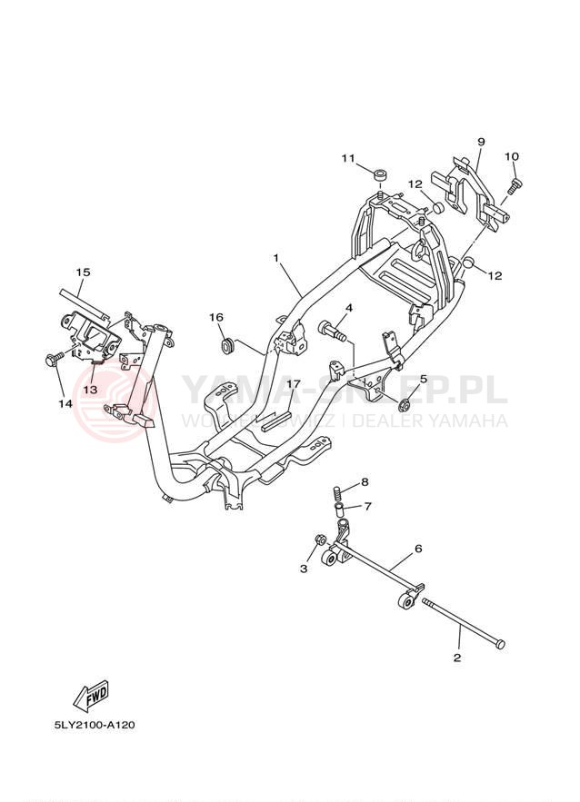 Schemat "rama" do Yamaha VINO YJ50RP
