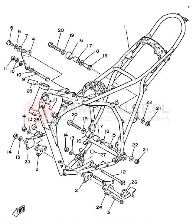 Schemat "rama" do Yamaha IT250H