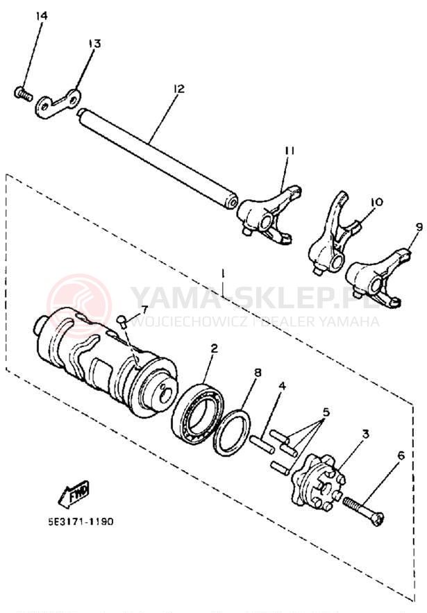Schemat "Wodziki, automat" do Yamaha VIRAGO 1100 XV1100TC/XV1100T