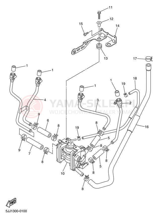 Schemat "System odbioru powietrza" do Yamaha R1 YZFR1M/YZFR1MC