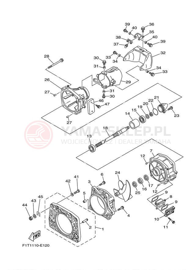 Schemat "JET UNIT" do Yamaha SX210 FRT1100BG/FRT1100CG