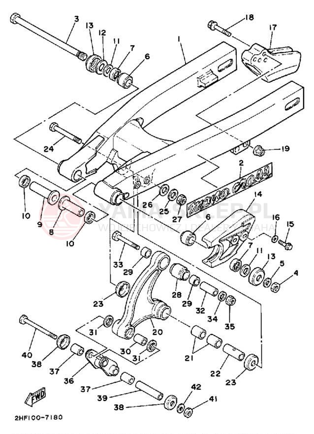Schemat "wahacz" do Yamaha YZ80T