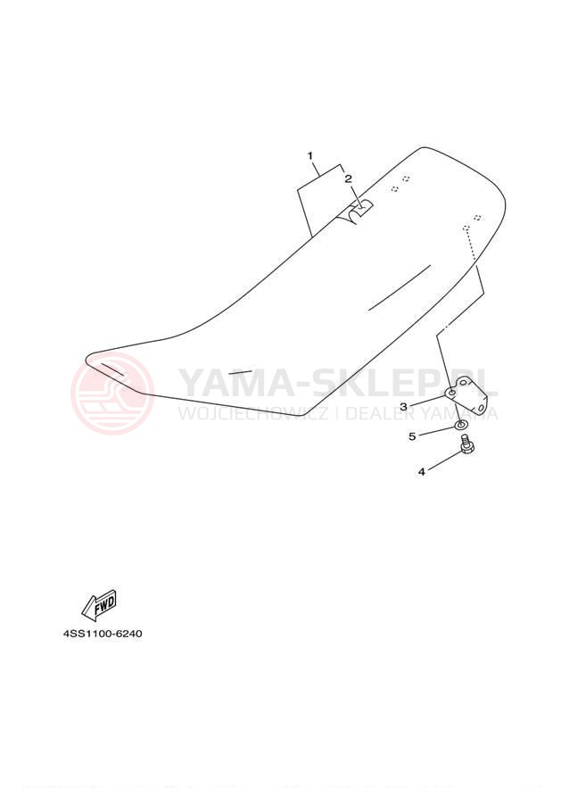Schemat "siedzenie" do Yamaha YZ250 YZ250M1